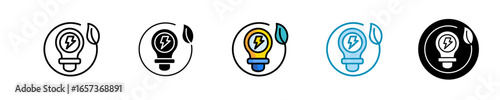 Renewable Energy  Icon Set Multiple Style Collection