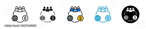 Triple Bottom Line  Icon Set Multiple Style Collection