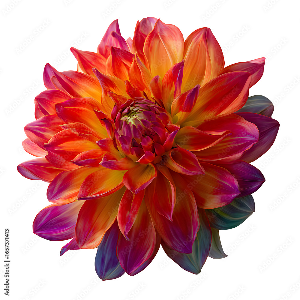 Obraz premium Colorful dahlia flower close up