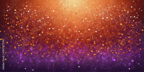 Shiny blue particles sparkle like stars on a dark glass background with water drops