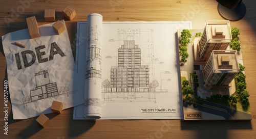 Architectural Design Process: From Creative Idea to Detailed Blueprint and 3D Model - Urban Development Planning