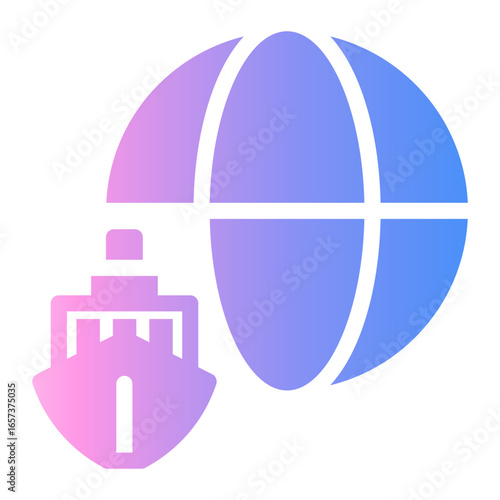 cruise ship Gradient icon