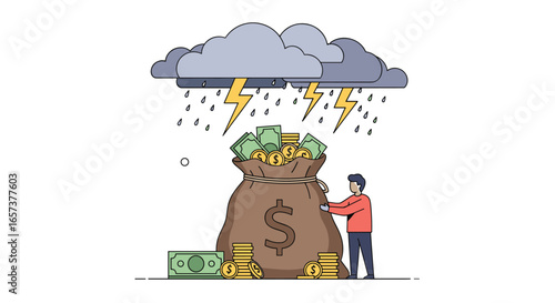 Financial storm clouds gather over wealth awaiting protection from economic downpour