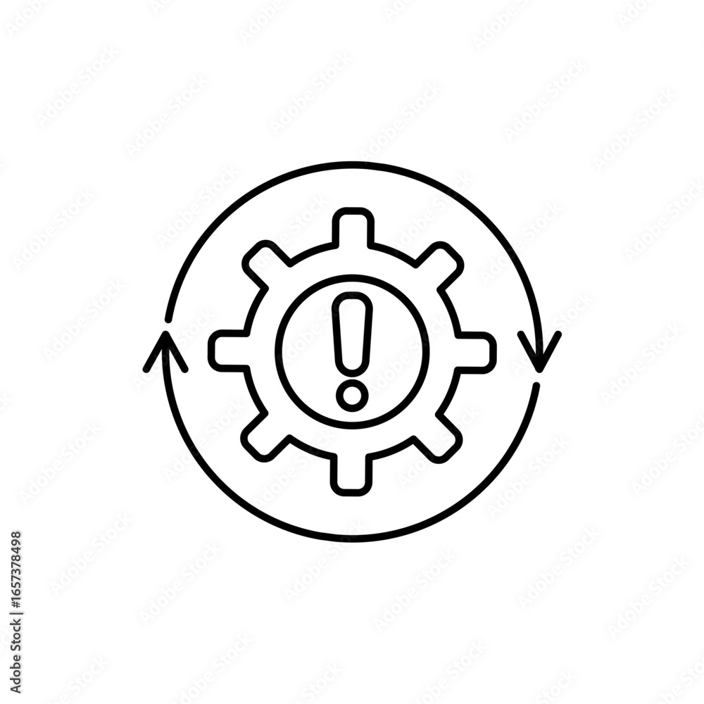 Obraz premium Icon a problem, isolated against a clean background.