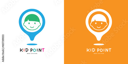 Playful children logo design for kindergarten and daycare branding