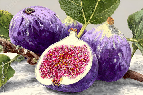 Juicy Figs: Fresh Figs Still Life