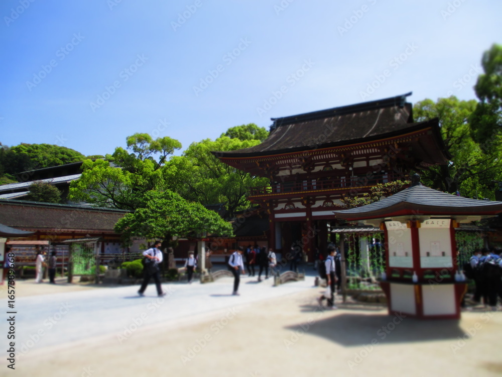 Obraz premium Dazaifu Tenmangu Shrine, Fukuoka, Japan - Diorama Effect