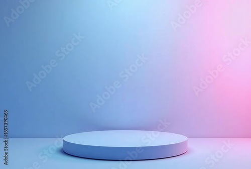  Gradient Background with Platform in Blue and Pink Tones