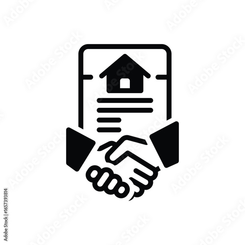 Black solid icon for land acquisition