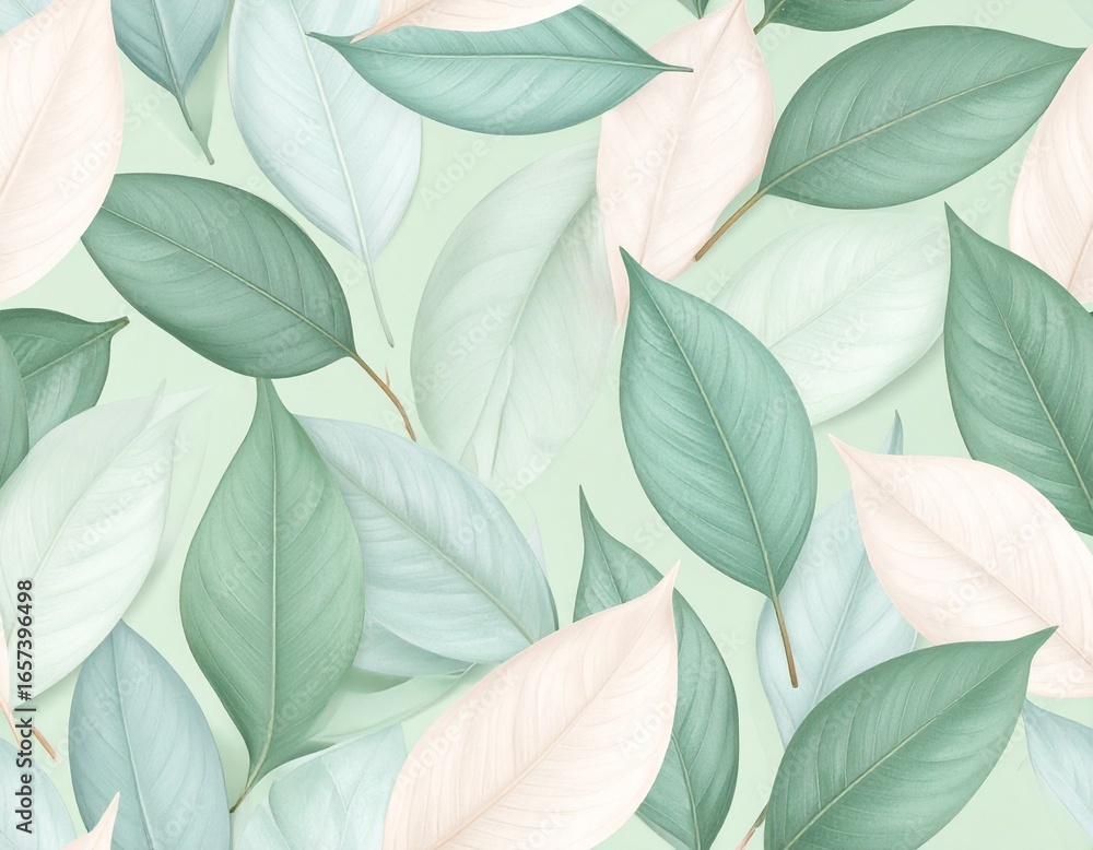 green leaves seamless pattern green leaves seamless pattern