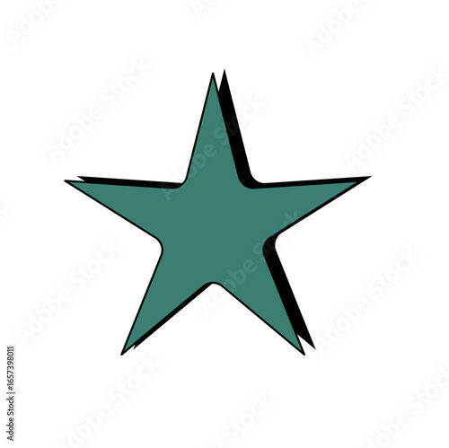 Retro futuristic Y2K stars. Vector illustration. 