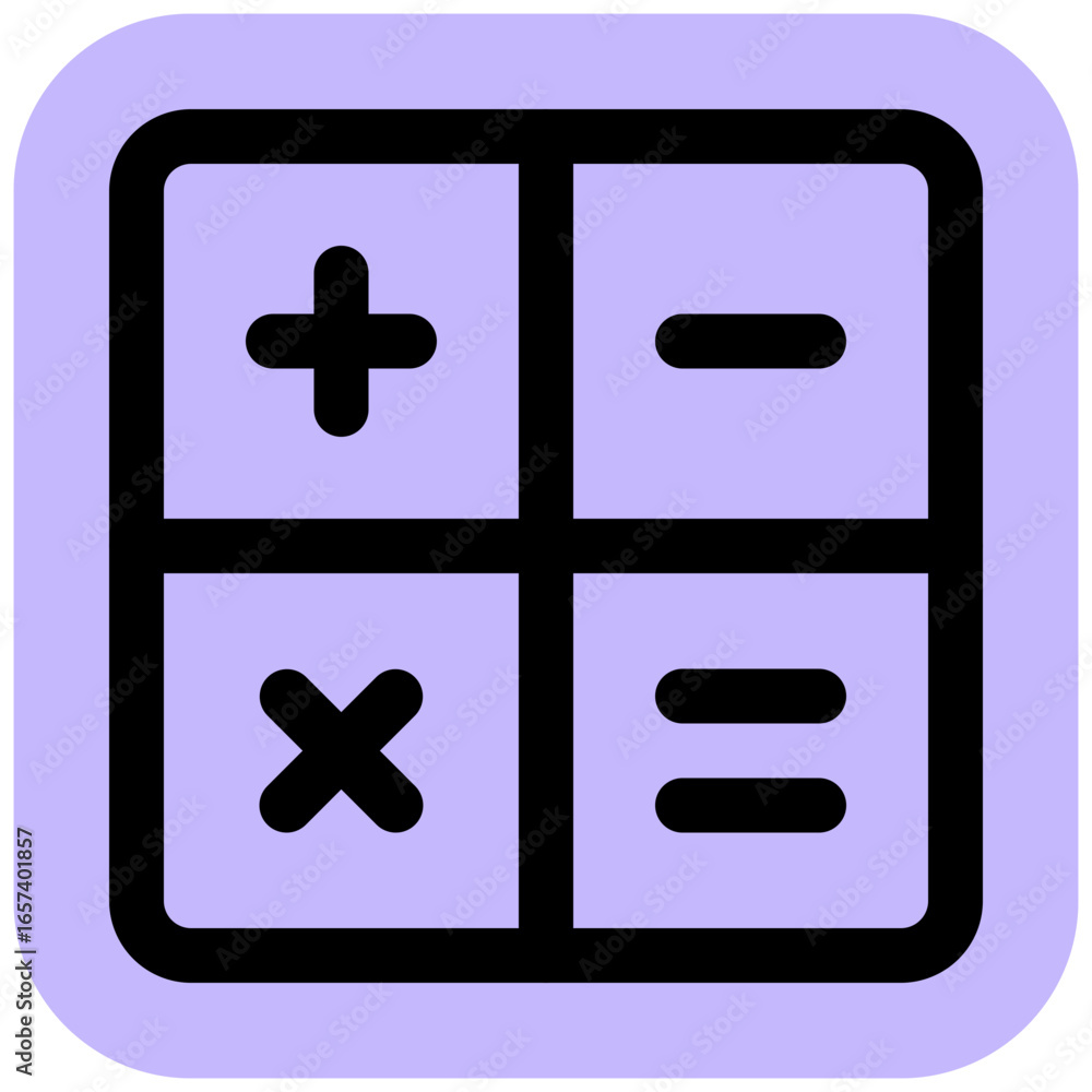 Simple Math Calculator Icon Simple Math Calculator Icon