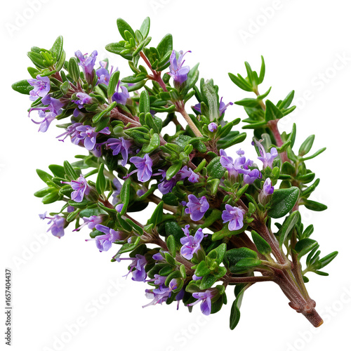 Wallpaper Mural Fresh thyme with flowers culinary herb aromatic plant close up aromatic thyme isolated on transparent background  Torontodigital.ca