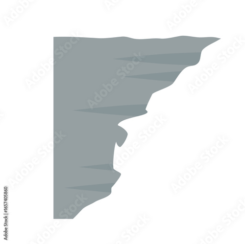 Cartoon steep cliff vector illustration
