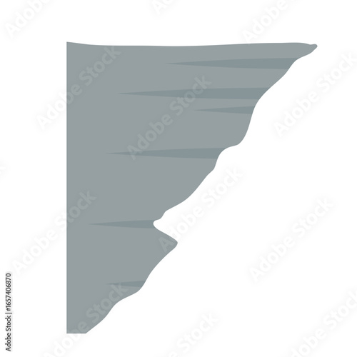 Cartoon steep cliff vector illustration