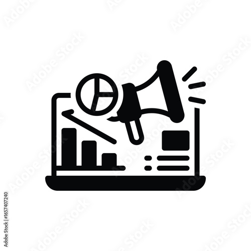 Black solid icon for pr metrics