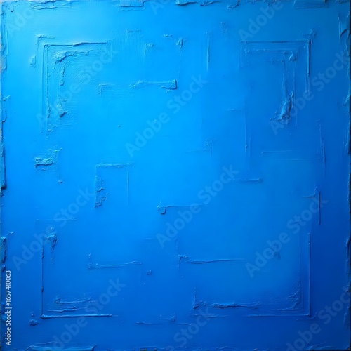 Abstract Blue Textured Background with Gradient Brush Strokes and Canvas Texture