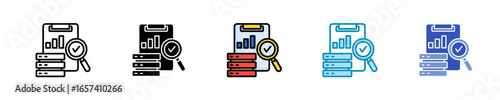 Big Data Analytics  Icon Set Multiple Style Collection