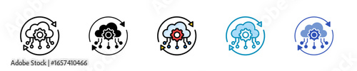 Process Automation  Icon Set Multiple Style Collection