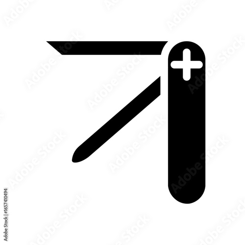 pocket knife glyph icon