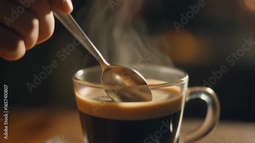 Stirring Moments A Close-Up of Espresso Preparation