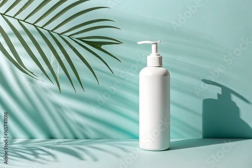 White Cosmetic Pump Bottle Mockup for Skincare, Lotion, Shampoo and Branding
