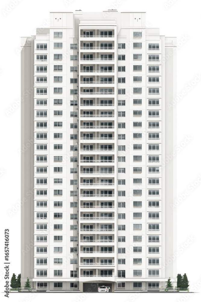 Fototapeta premium High-rise apartment building facade