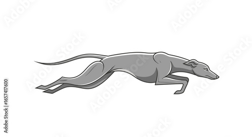 sleek greyhound in motion dynamic logo design for speed agility and winning perfect for sports racing and technology brands