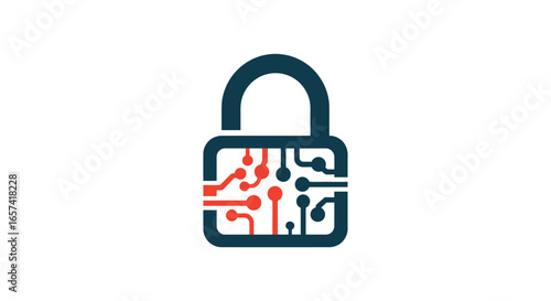 secure your digital assets modern padlock logo design for cybersecurity data protection and online privacy solutions