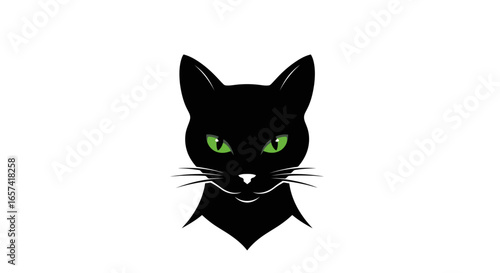 mysterious black cat logo intriguing vector icon for pet businesses mystical brands or halloween designs