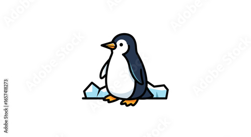 adorable penguin cartoon logo perfect for childrens products winter brands or ecofriendly businesses seeking a playful and memorable identity