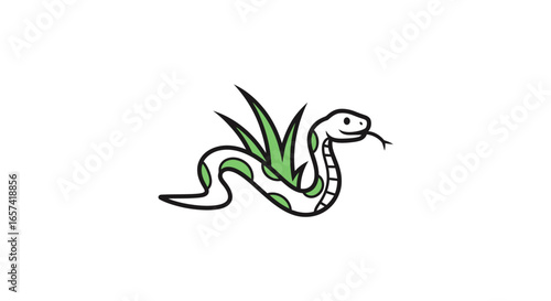 charming snake logo natureinspired design for ecofriendly brands childrens products or a playful business identity