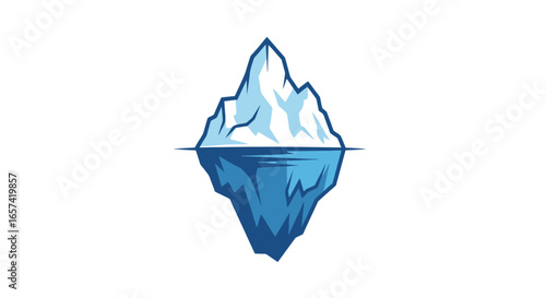 unveiling hidden depths iceberg logo for businesses seeking to represent unsurpassed depth hidden potential and unseen strength