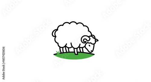 charming ram logo simple clean sheep design for agriculture wool or ecofriendly brands seeking a friendly and approachable identity