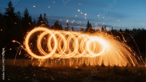 The Firefly Swarm Symphony: A Dance of Light at Dusk
