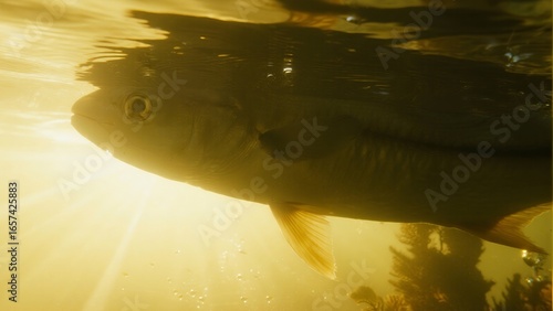The Underwater Sunbeam: A Moment of Golden Light
