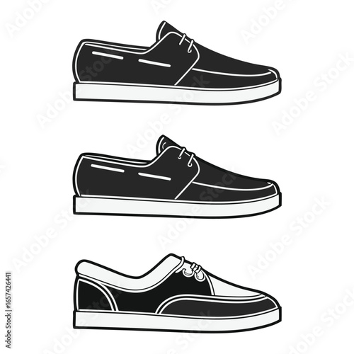 Minimalist loafers boat shoes and canvas footwear
