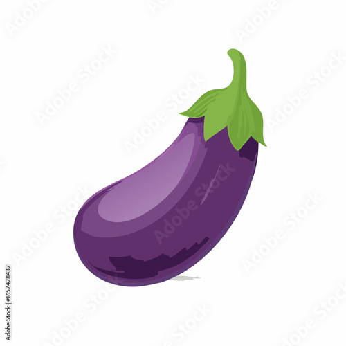 Fresh Aubergine Icon in Clean Style