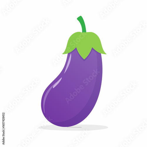 Minimal Eggplant Vector Design