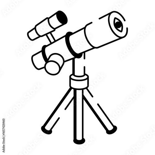 A doodle style icon showing astronomy
