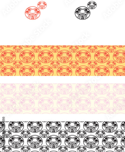 Japanese lucky charm pattern material 06