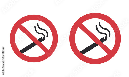no smoking signs vector illustration isolated on white background