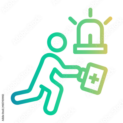 emergency Line Gradient Icon