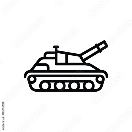 Black line icon for tank