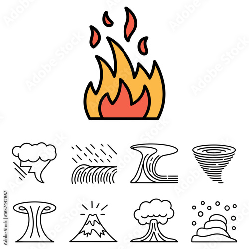 Recycling Earth, Renewable Energy Icon, Black Icons Sustainability ,Solar panel, wind turbine, biofuel line icons, Alternative, sustainable energy sources, Minimalist black silhouette eco-friendly ico