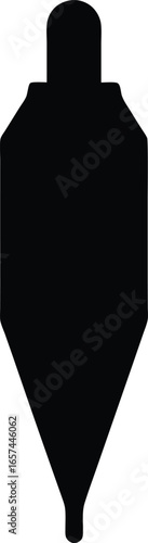 Marker Silhouette Vector Art Illustration