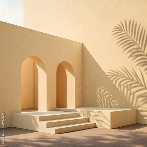 Arabic Architecture and Decor with Moroccan Bohemian Style and Islamic Geometric Patterns