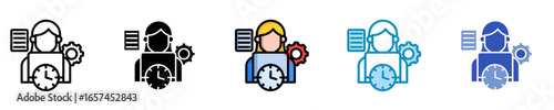 Flexible Workforce  Icon Set Multiple Style Collection
