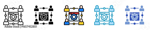 Collaboration Platform  Icon Set Multiple Style Collection
