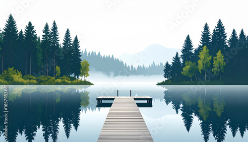 Calm Lake Landscape